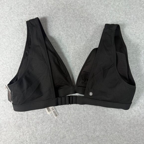 Victorias Secret Swim Black Bikini Top Size XL Adjustable Back Closure Sleek VS - Picture 2 of 5